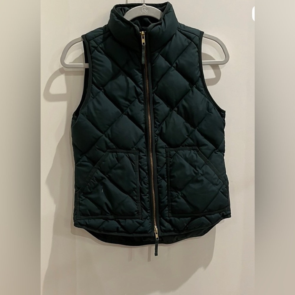 J. Crew Factory Green Quilted Vest